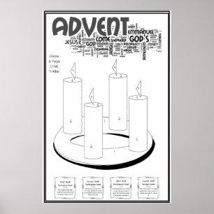 Poster de la couronne de l'Avent