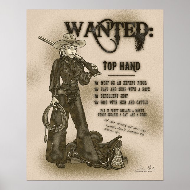 Poster de la cow-girl (Devant)