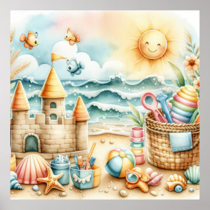 Poster de la crèche Pastel Beach