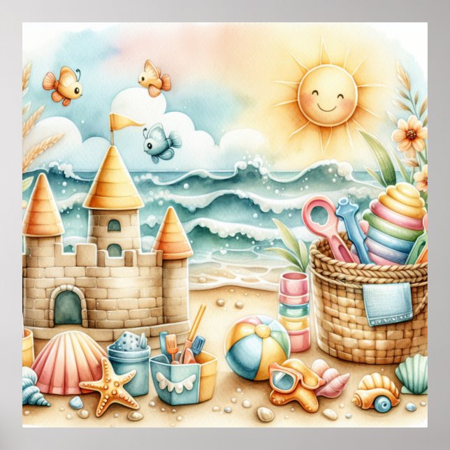 Poster de la crèche Pastel Beach (Devant)