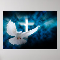 Poster De La Croix Blanche Et De La Sainte Colombe