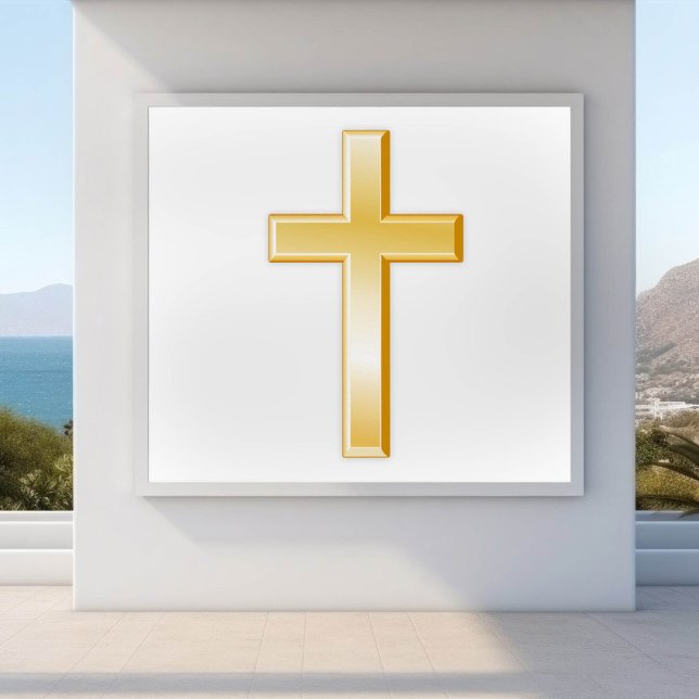Poster de la Croix chrétienne (The cross is a central symbol of the Christian faith. )