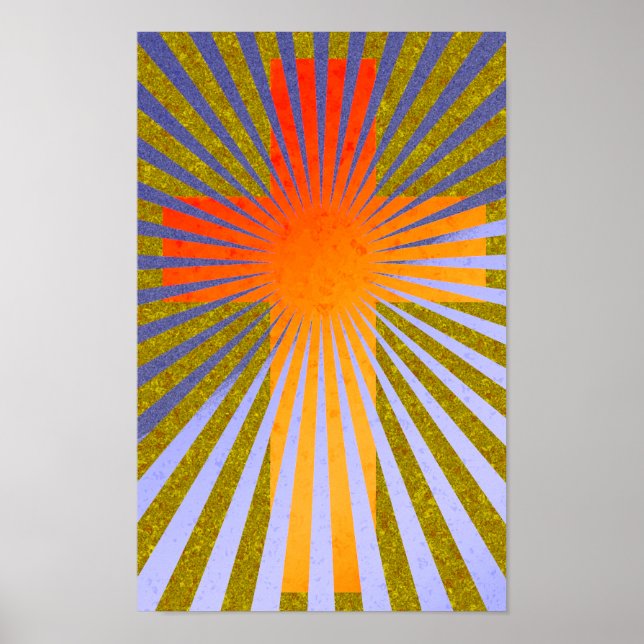 Poster de la Croix de Pâques Abstraite moderne Art (Devant)