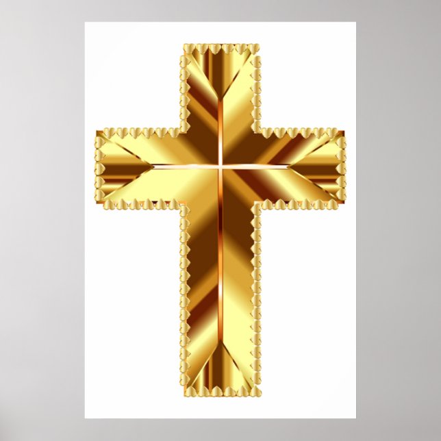 POSTER DE LA CROIX SAINTE EN OR (Devant)
