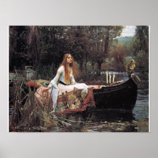 Poster de la dame de Shalott par John W. Waterhous
