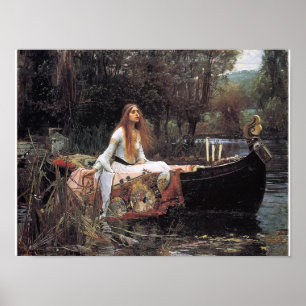 Poster de la dame de Shalott par John W. Waterhous