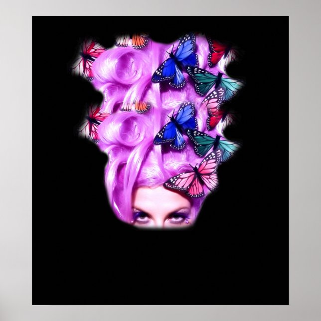 Poster de la dame du papillon pourpre/Imprimer 5 (Devant)
