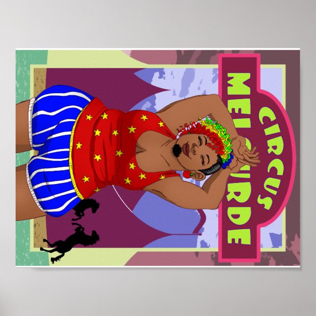 Poster de la dame portée par le cirque (Devant)