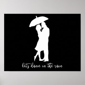 Poster de la danse dans la pluie