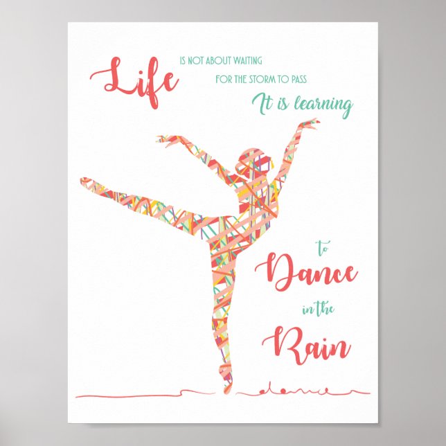 Poster de la danse sous la pluie (Devant)