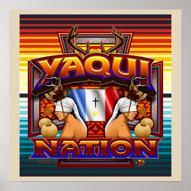 Poster de la danseuse de cerfs de la nation Yaqui (Devant)