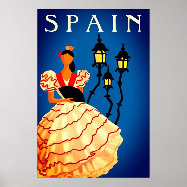 Poster de la danseuse flamenco espagnole (Devant)