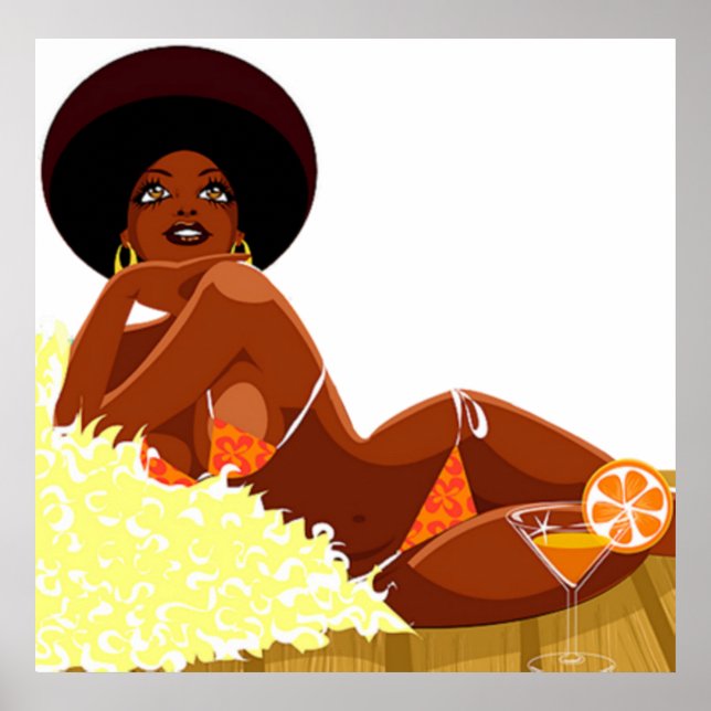 Poster de la déesse Afro (Devant)