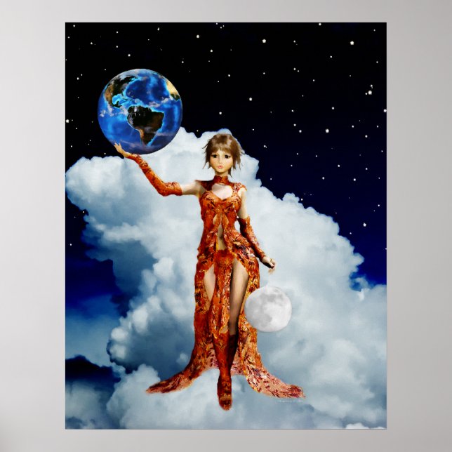 Poster de la déesse de l'univers (Devant)