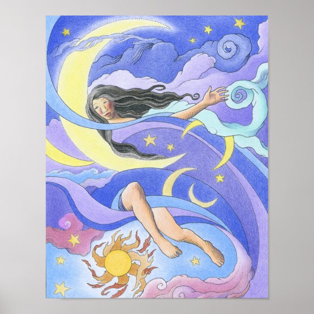 Poster de la déesse Lune (Selene) (Devant)