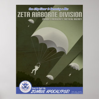Poster de la Division aéroportée de l'Agence Zombi