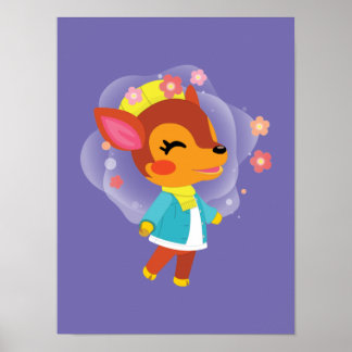 Poster de la faune joyeux de Crossing animal