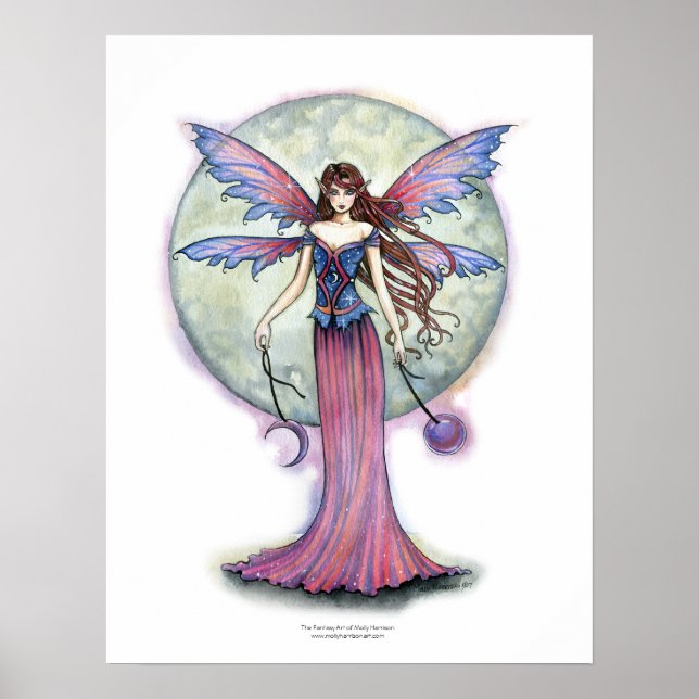 Poster de la fée 'Bijou de la lune' par Molly Harr (Devant)