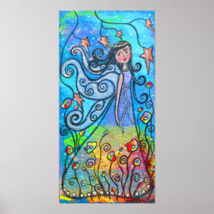 Poster de la fée de beauté ailée
