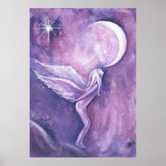 Poster de la fée de la lune de croissant
