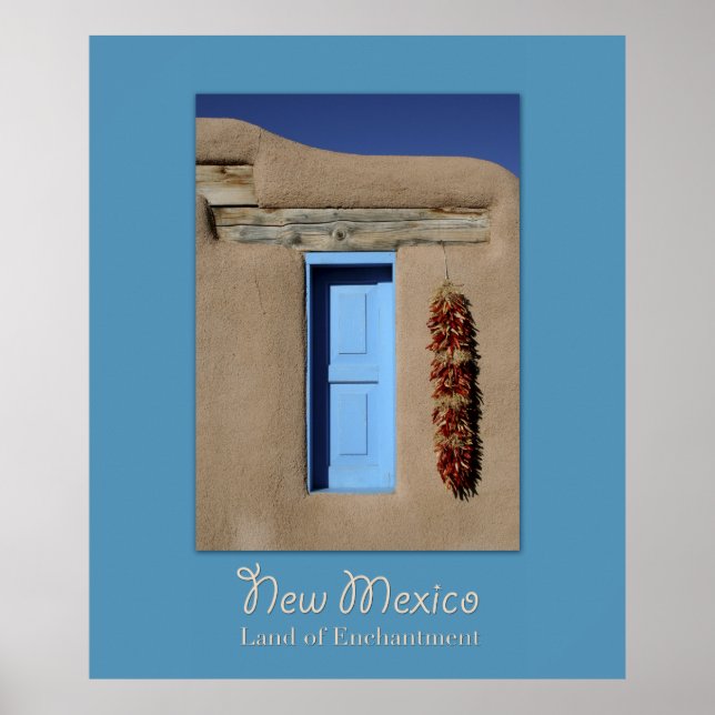 Poster de la fenêtre bleue du Nouveau-Mexique (Devant)