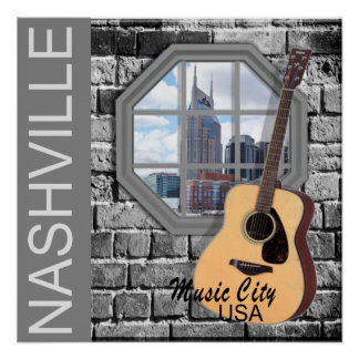 Poster de la fenêtre de la ville de musique de Nas