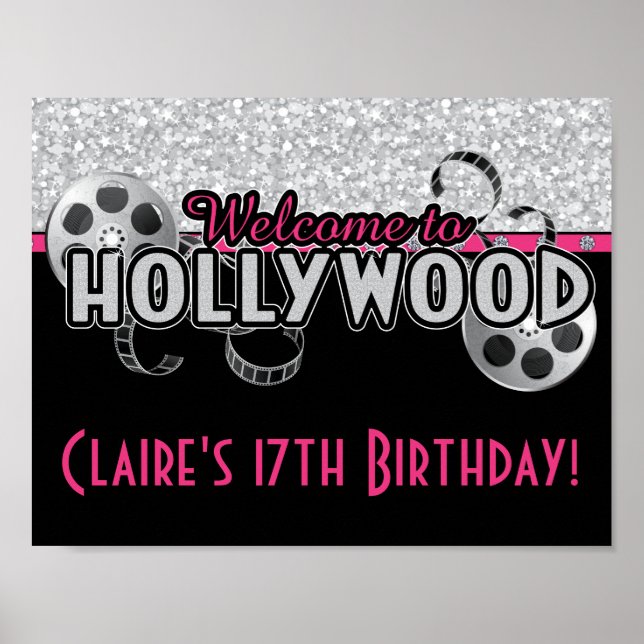 Poster de la fête d'anniversaire de Hollywood (Devant)