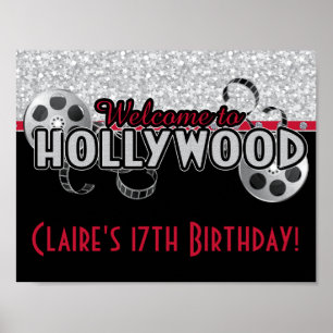 Poster de la fête d'anniversaire de Hollywood