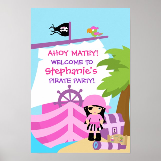Poster de la fête d'anniversaire de la fille de ba (Devant)