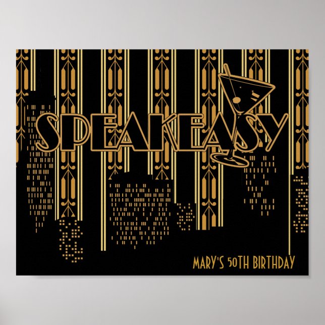 Poster de la fête d'anniversaire des années 1920 (Devant)