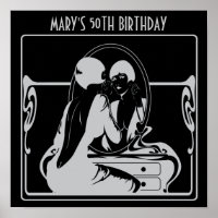 Poster de la fête d'anniversaire des années 1920