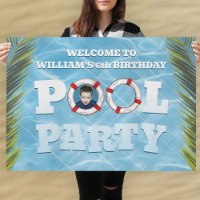 Poster de la fête de la piscine - Décor Anniversai
