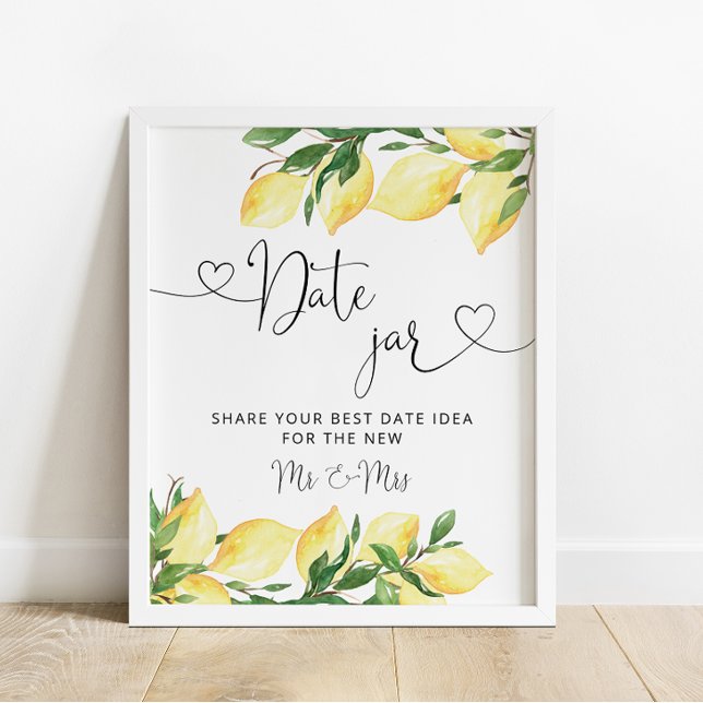 Poster de la Fête des mariées Tropical Lemon Date  (Créateur téléchargé)