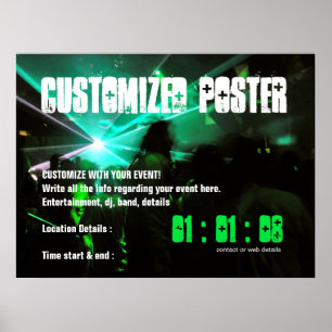 Poster de la fête d'évènement personnalisé