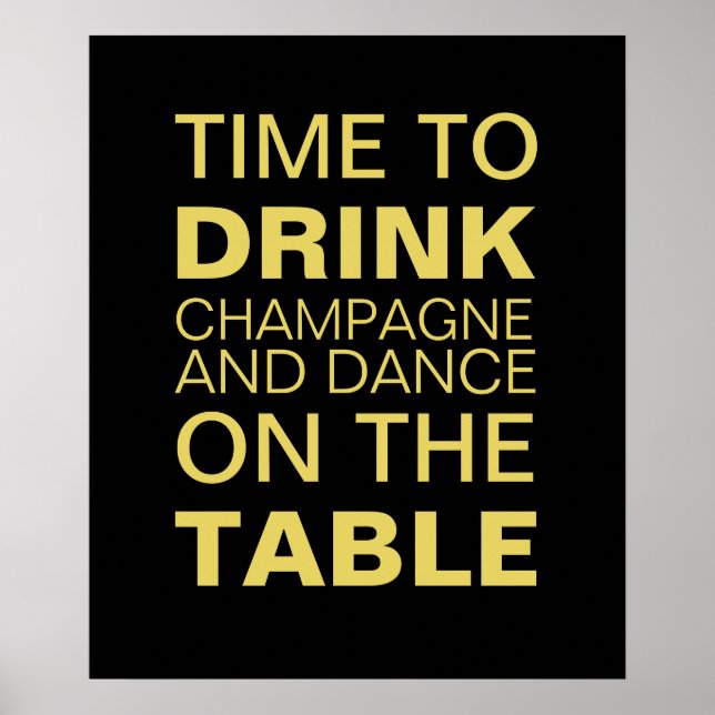 Poster de la fête du Champagne de boisson jaune (Devant)