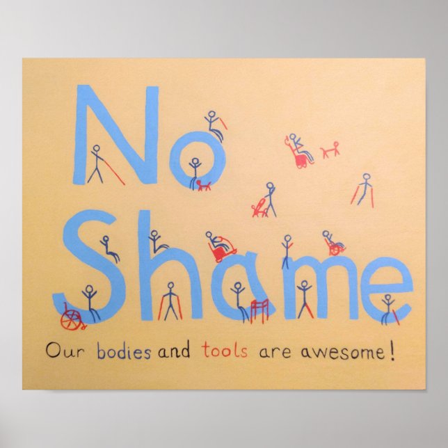 Poster de la Fierté d'invalidité "No Honte in Scoo (Devant)