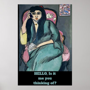 Poster de la fille Abstraite sur téléphone portabl