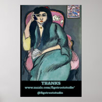 Poster de la fille Abstraite sur téléphone portabl