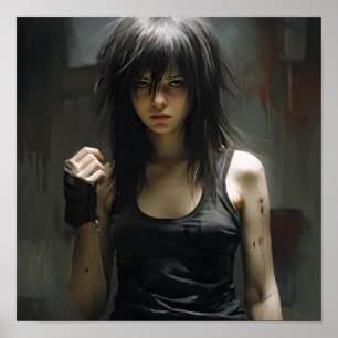 Poster de la fille Emo : mince, grand et étonnant 