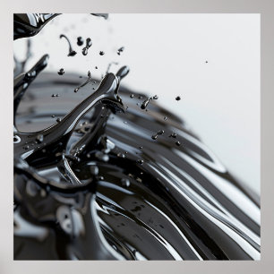 Poster de la fluidité de la vague noire