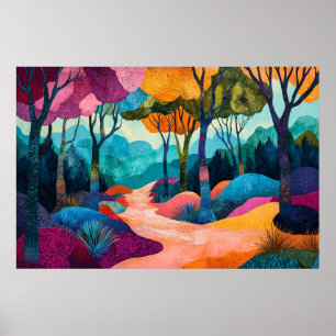 Poster de la forêt d'automne