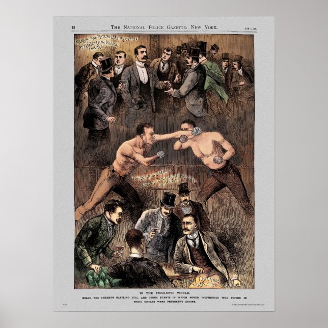 Poster de la Gazette de police Pugilistic (Devant)