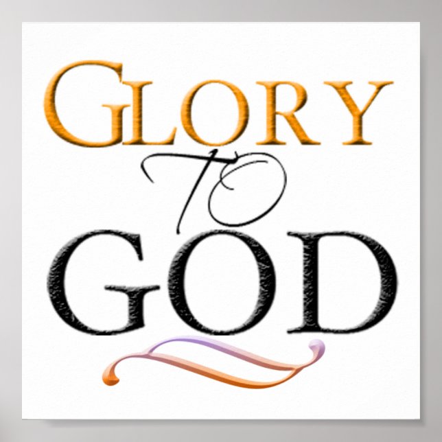 Poster de la gloire à Dieu (Devant)