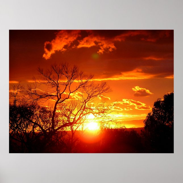Poster de la gloire du coucher du soleil (Devant)