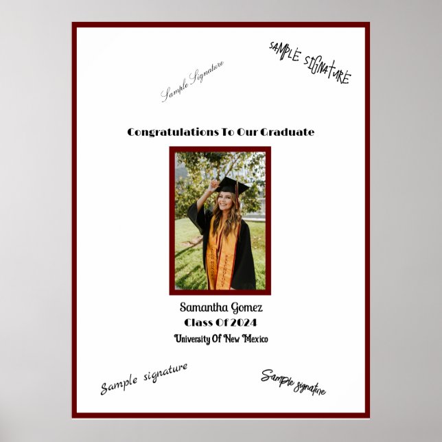 Poster de la Graduation Photo pour les invités Sig (Devant)