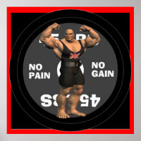 Poster de la Grande-Bretagne Powerlifter