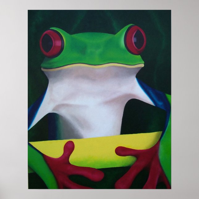 Poster de la grenouille de l'arbre rouge (Devant)