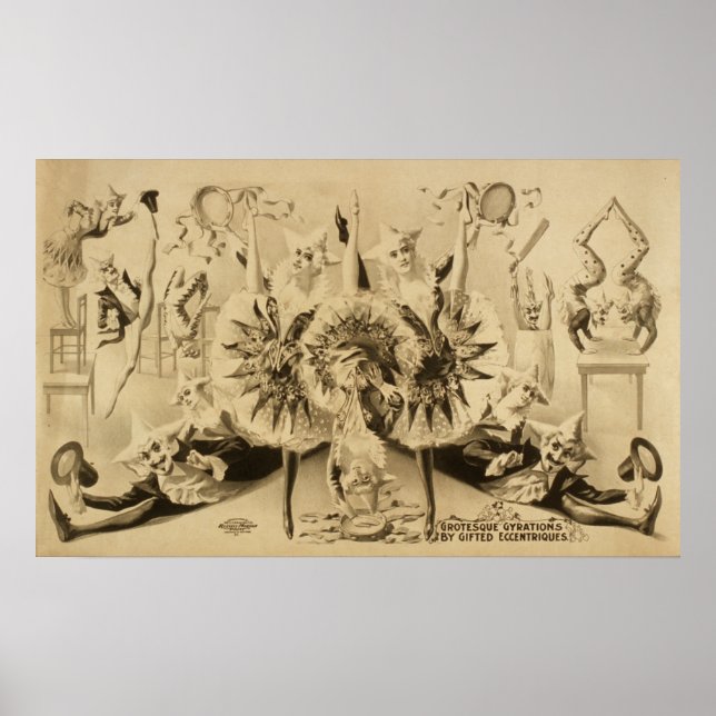 Poster de la Grotesque Gyrations Act VAUDEVILLE (Devant)