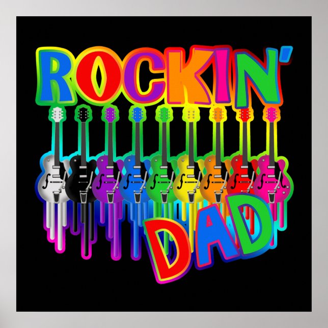 Poster de la Guitare de Rockin' Papa Bleeding (Devant)