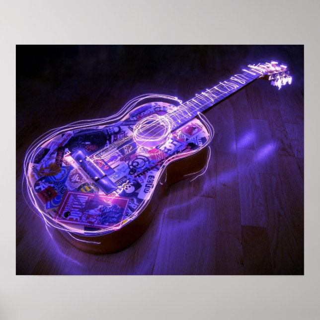 Poster de la Guitare Neon (Devant)